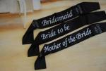 Hens Party Black Satin Sashes image