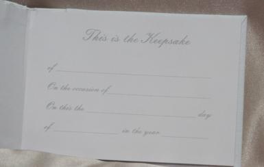 Wedding  Double Heart White Wedding Guest Book in Box Image 1