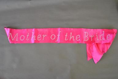 Wedding  Sash - Mother of the Bride with Bling Image 1
