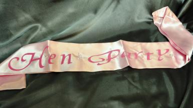 Wedding  Hen Party Flashing Pink Sash Image 1