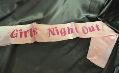 Wedding  Girls Night Out Flashing Pink Sash Image 1