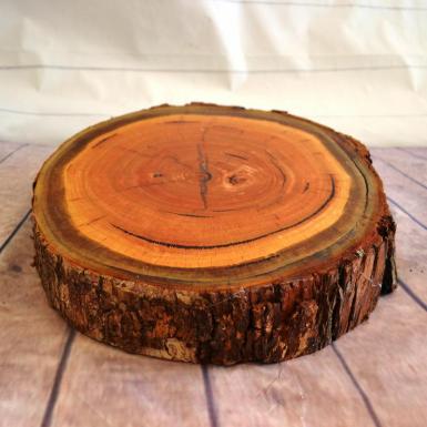 Wedding  Rustic Tree Slab Cake Stand Small - HIRE Image 1