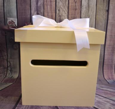 Wedding  Ivory Wishing Well Timber Box - Hire Image 1