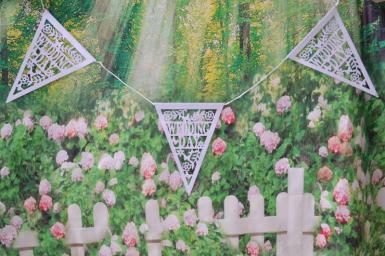 Wedding  Bunting 8 metre Wedding Day White Image 1