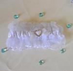 Diamante Heart Satin and Lace Garter image