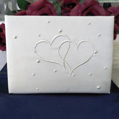 Wedding  Guest Book - Ivory Heart Image 1