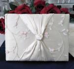 Guest book -Ivory with peach rosebuds image