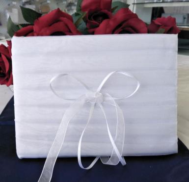 Wedding  Guest Book - Satin Grosgrain Image 1