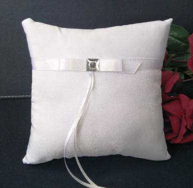 Wedding  Ring Cushion - White Princess Ring Pillow Image 1