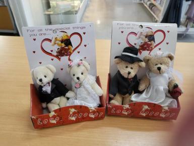 Wedding  Mini Bride and Groom Bears Image 1