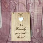 Wall Plaque - Our Family Grows with Love image