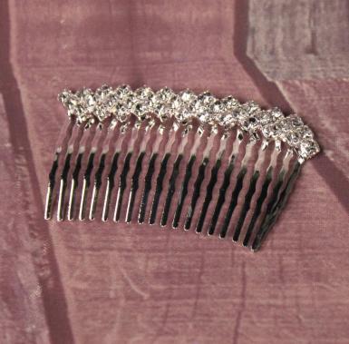 Wedding  Small Diamate Side Comb - Flower Girl Comb Image 1