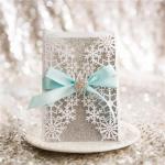 Exquisite Snowflake Laser Cut Wedding Invitations image