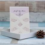 Luxurious Wedding Invitation Card With Laser Cut Pearl Pattern image