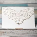 Elegent White Diamond Laser Cut Invitations image