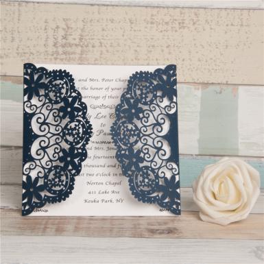 Wedding  Cheap Laser Cut Lace Wedding Invitations Image 1