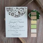 Magical Bohemian Floral Laser Cut Wedding Invitations image