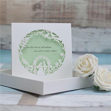 Wedding  2015 Unique Mint Green Laser Cut Wedding Card Designs Kit Image 1