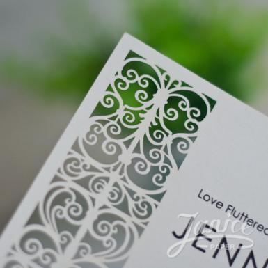 Wedding  French Door Flat Laser Cut Invitations Image 1