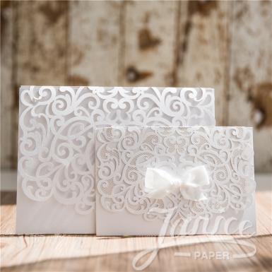 Wedding  Large Sized Luxurious Northern Star Laser Cut Pocket Wedding Invitation  ( 8.3*5.9 inch) Image 1