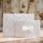 Large Sized Luxurious Northern Star Laser Cut Pocket Wedding Invitation  ( 8.3*5.9 inch) image