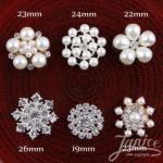 1 Inch Elegant Rhinestones, Crystal Pearl Embellishments image