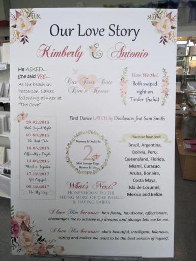 Wedding  Our Love Story Signs - Custom Designs Available Image 1