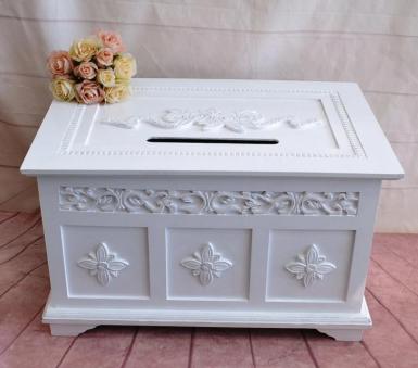 Wedding  Large White Shabby Chic Wishing Well - Hire Image 1