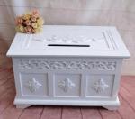 Large White Shabby Chic Wishing Well - Hire image