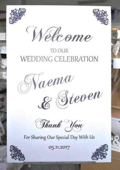 Wedding  Welcome Sign - Heart Motif Image 1