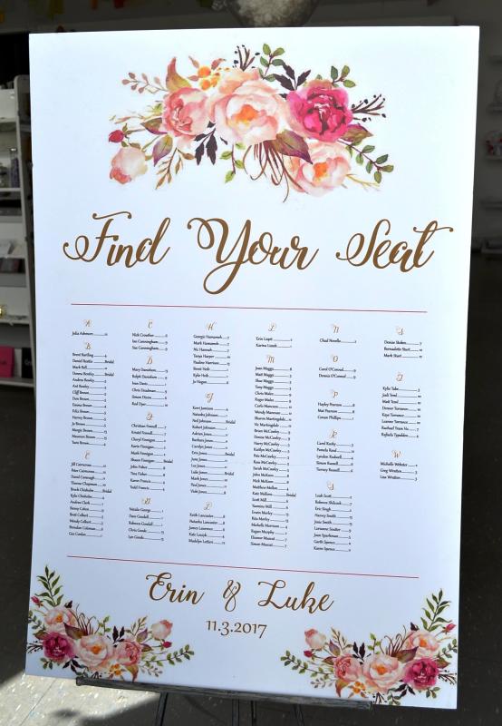 Wedding Seating Chart Board