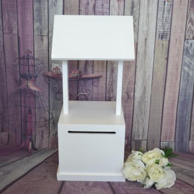 Wedding  Deal of the Day - White Wooden Wishing Well Image 1