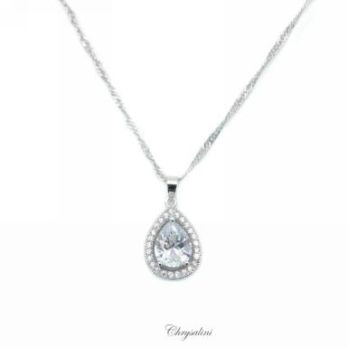 Wedding  Cubic Zirconia Necklace and Earring Set Image 1