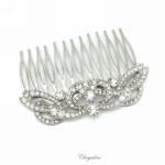 Crystal and Rhodium Veil Comb - Chrysallini image