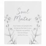 Silver Soul Mates Table Sign - Love Quote image