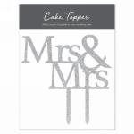 Cake Topper - silver MRS & MRS image