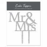 Cake Topper - silver MR & MRS image