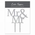 Cake Toppers - silver MR & MR image