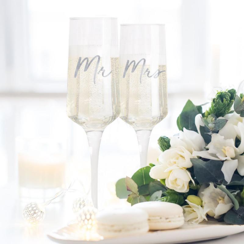 wedding champagne flute set
