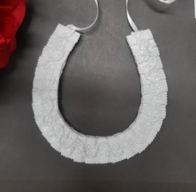 Wedding  Ivory Horseshoe with Embroidery Image 1