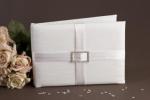 Square Diamante Guest Book Ivory image