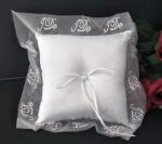 Ring Cushion - Embroidered White I-Do Ring Pillow image