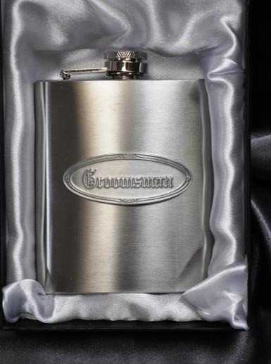 Wedding  Stainless Steel 7oz Hip Flask - Customised Image 1