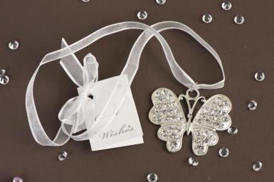 Wedding  Deluxe Sterling Silver Butterfly Charm Image 1