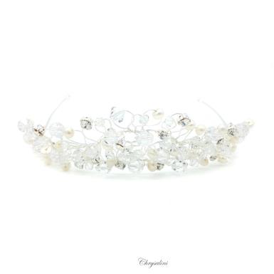 Chrysalini Crystal Bridal Crown, Wedding Tiara - E53080 E53080 | PEARLS Image 1