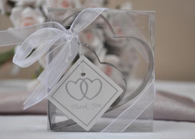 Wedding  Cookie Cutter Heart Set, Boxed with Gift Tag Image 1