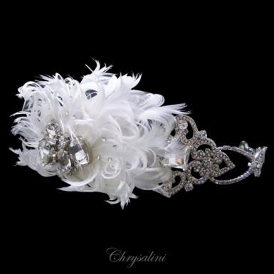 Chrysalini Bridal Headband, Wedding Vine Hairpiece with Crystals - E90161 E90161 Image 1