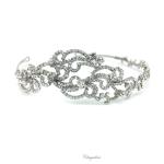 Chrysalini Bridal Headband, Wedding Vine Hairpiece with Crystals - T1664 image