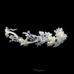 Chrysalini Bridal Headband, Wedding Vine Hairpiece with Pearls - E93984 image