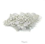 Chrysalini Designer Wedding Hairpiece, Deluxe Bridal Fascinator - TAYLAH image